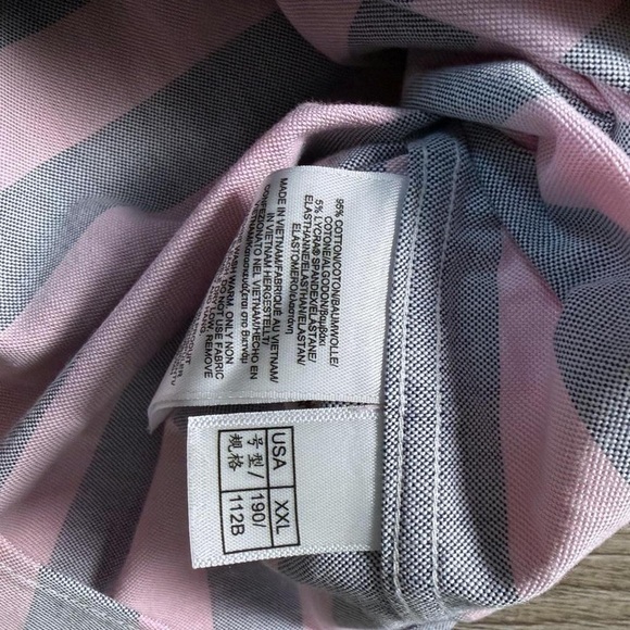 Brooks Brothers Pink Striped Short Sleeve Button Shirt Size XXL Madison Fit NWT - Picture 7 of 11